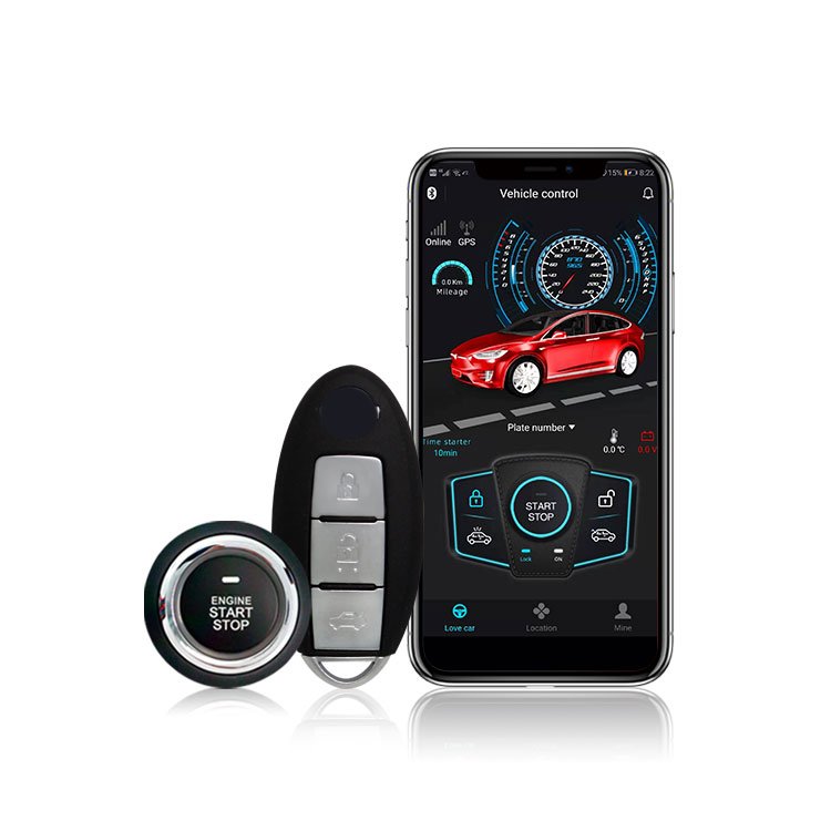 Intelligent Phone Application Control Car Push Button Start Remote Starter Ignition System with Pke Keyless for Nissan BLUEBIRD